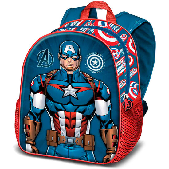 MOCHILA 3D FIRST CAPITAN AMERICA MARVEL 31CM image 0