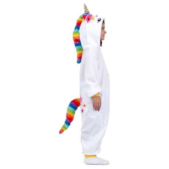 DISFRAZ UNICORNIO BLANCO TALLA UNICA CHILD (KIGURUMI CON CAPUCHA Y COLA) image 3