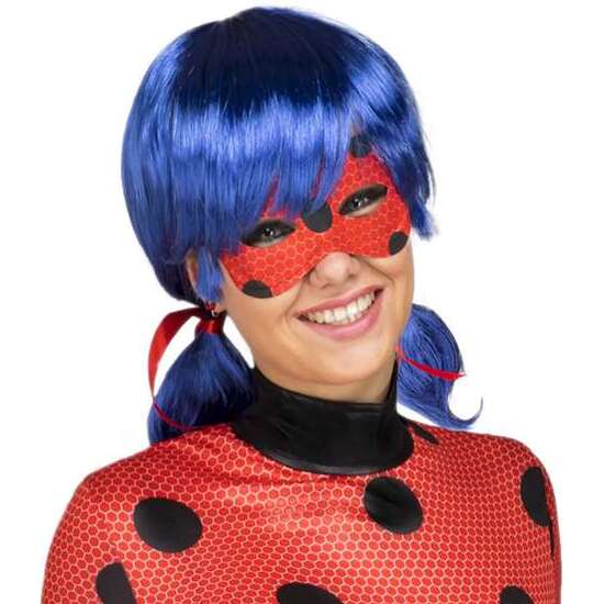 PELUCA ADULTO LADYBUG CON ANTIFAZ TALLA ÚNICA image 1