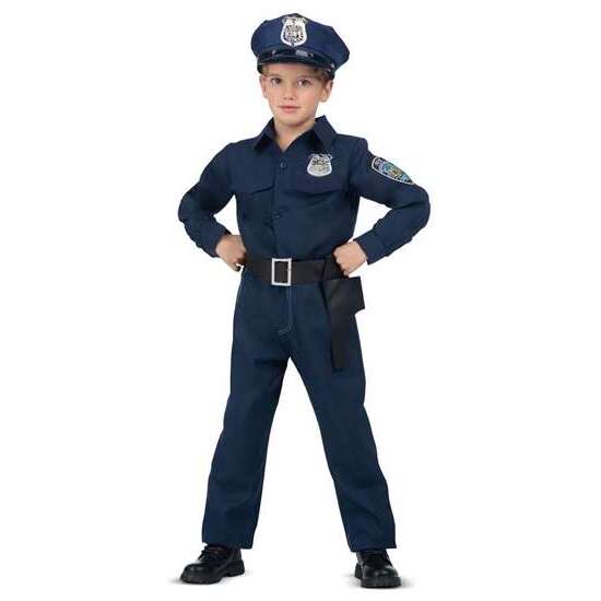 DISFRAZ INFANTIL POLICÍA TALLA 5-6 AÑOS image 0