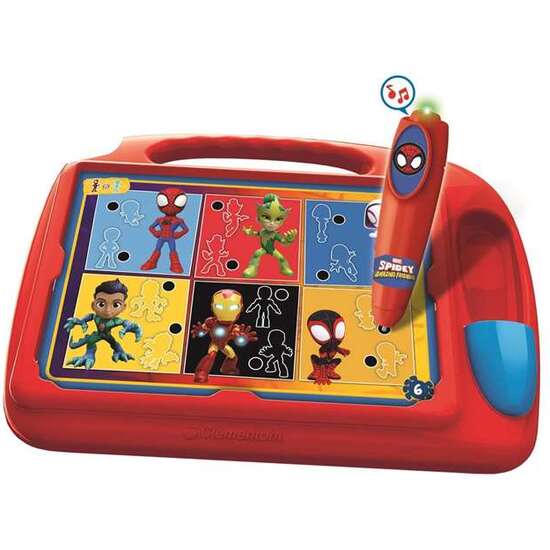 JUEGO PIZARRA CON BOLIGRAFO INTERACTIVO SPIDEY. INCLUYE 9 TARJETAS Y 18 ACTIVIDADES. 28.1X37X5.5 CM image 1