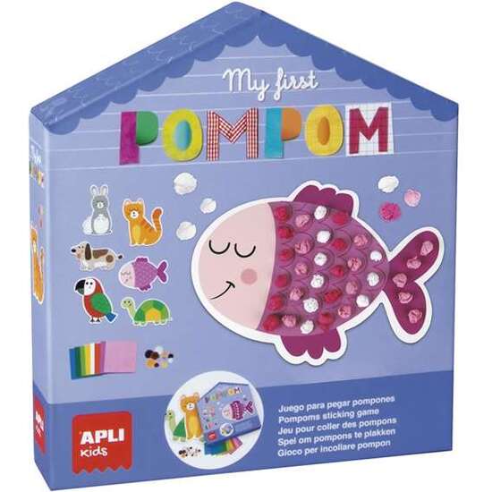 JUEGO MI PRIMER POMPOM ¡DECORA LOS ANIMALES CON POMPONES Y BOLAS DE PAPEL! image 0