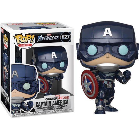 FIGURA POP MARVEL AVENGERS GAME CAPTAIN AMERICA STARK TECH SUIT image 0