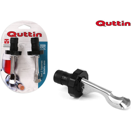 S/2 PCS WINE BOTTLE STOPPERS QUTTIN image 0