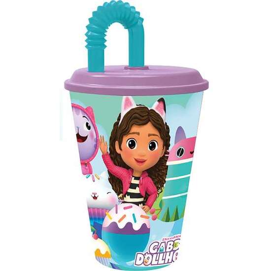 VASO CAÑA LA CASA DE GABBYS DOLLHOUSE 430 ML. image 0