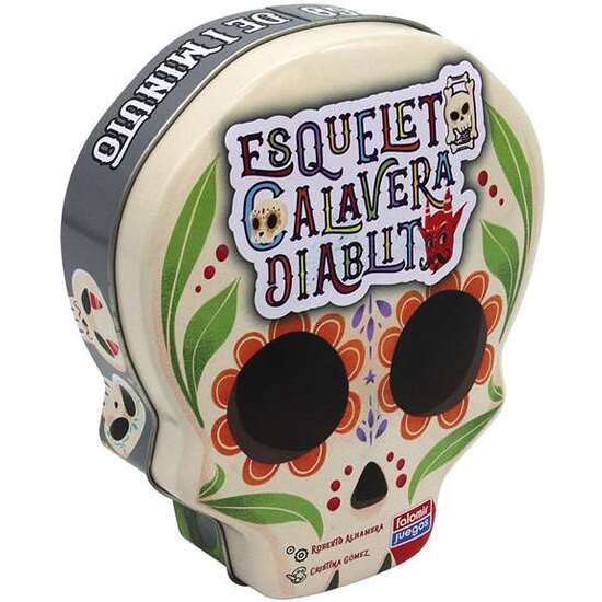 JUEGO ESQUELETO CALAVERA DIABLITO. QUIEN PRIMERO SE QUEDE SIN CARTAS, GANA. image 0