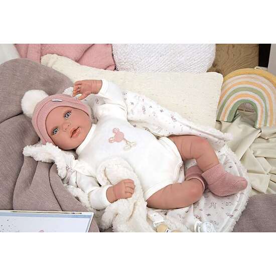 MUÑECA REBORN ARIAS 45 CM ONA C/MANTA C/MECANISMO DE RESPIRAR image 0
