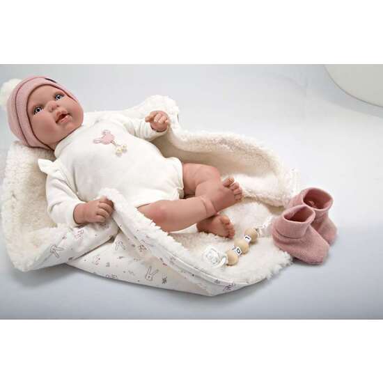 MUÑECA REBORN ARIAS 45 CM ONA C/MANTA C/MECANISMO DE RESPIRAR image 1
