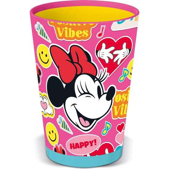 VASO ANTIVUELCO MINNIE MOUSE FLOWER POWER 470 ML image 0