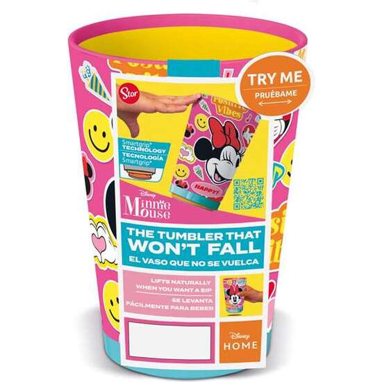 VASO ANTIVUELCO MINNIE MOUSE FLOWER POWER 470 ML image 1