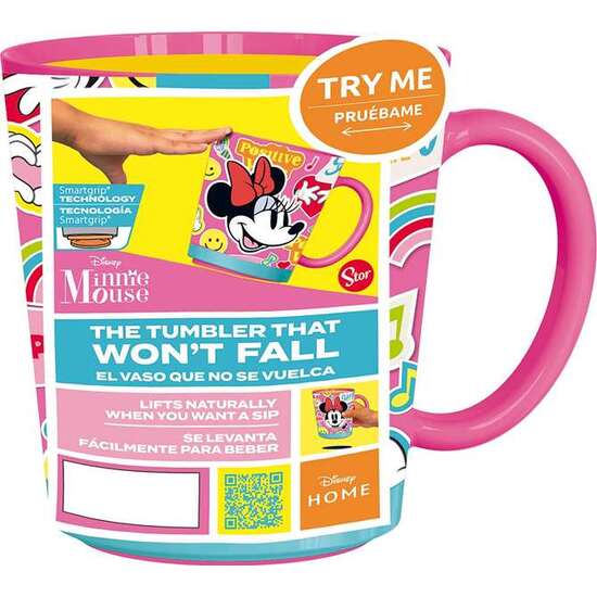 TAZA ANTIVUELCO MINNIE MOUSE FLOWER POWER 410 ML image 1