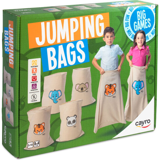 JUEGO DE SACOS JUMPING BAGS. INCLUYE 4 SACOS 70X55 CM image 0