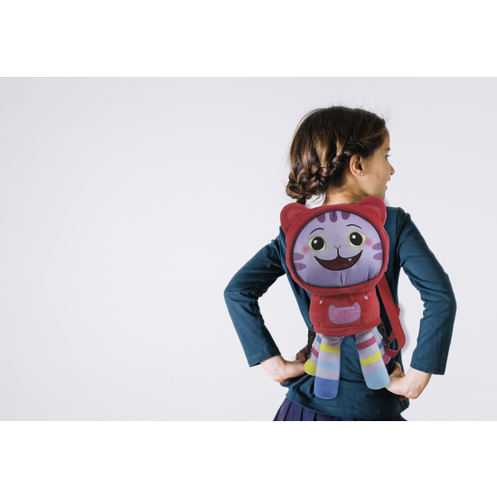 MOCHILA PELUCHE DJ CAPUCHA LA CASA DE MUÑECAS DE GABBY 38CM image 6