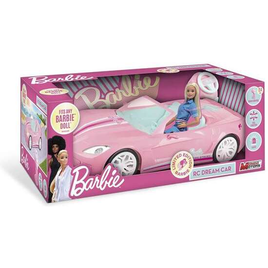 COCHE RADIO CONTROL BARBIE DREAM CAR ESCALA 1:10  40X17,5X12,5CM image 0