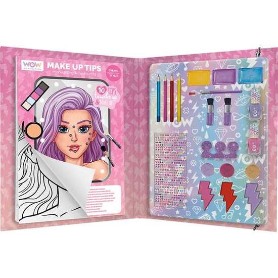LIBRO MAQUILLA Y COLOREA CON TRUCOS PARA TU MAQUILLAJE WOW GENERATION image 1
