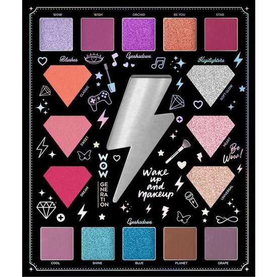 PALETA DE MAQUILLAJE WOW GENERATION CON 10 SOMBRAS, COLORETE E ILUMINADOR image 2