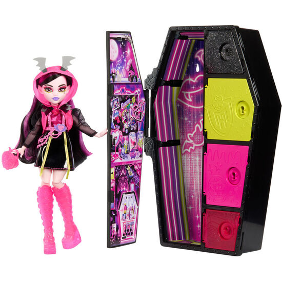 MUÑECA DRACULAURA SKULLMATE SECRETS NEON FRIGHTS MONSTER HIGH 25CM image 0
