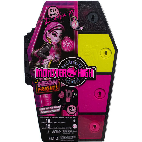 MUÑECA DRACULAURA SKULLMATE SECRETS NEON FRIGHTS MONSTER HIGH 25CM image 1