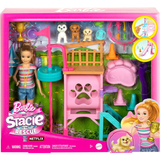 MUÑECA + PARQUE ENTRENAMIENTO CACHORROS STACIE AL RESCATE BARBIE image 0