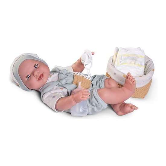 MUÑECA RECIÉN NACIDA MIA HACE PIPÍ CON CANASTILLA 42 CM image 1