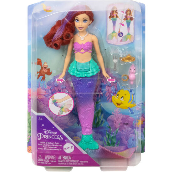 MUÑECA ARIEL DIVERSION NADANDO LA SIRENITA DISNEY image 0