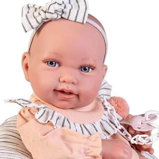 MUÑECA RECIÉN NACIDA PIPA CON COJÍN LACTANCIA PAREJITA 42 CM image 1