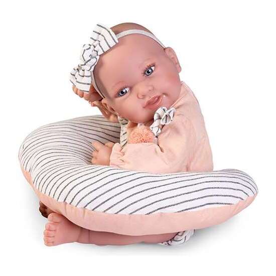 MUÑECA RECIÉN NACIDA PIPA CON COJÍN LACTANCIA PAREJITA 42 CM image 2