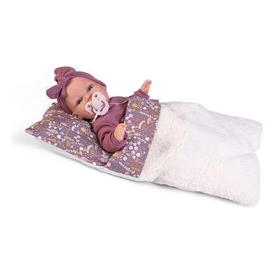 MUÑECA BABY TONETA PALABRITAS,SI APRIETAS SU BARRIGA BALBUCEA CON SACO DE BORREGUILLO 34 CM image 2