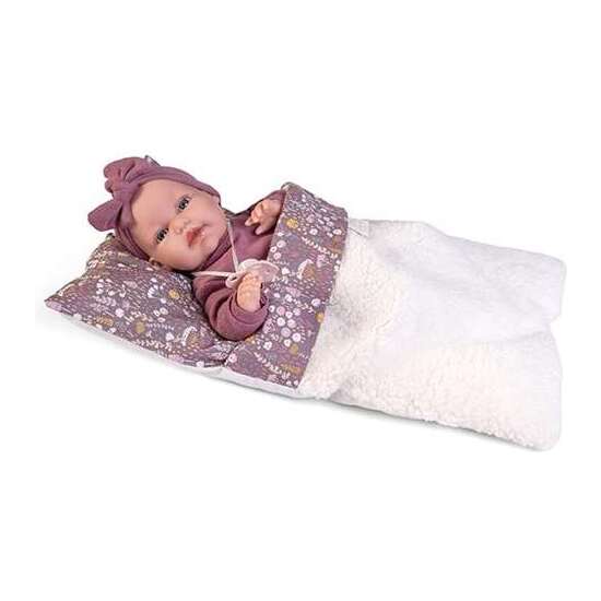 MUÑECA BABY TONETA PALABRITAS,SI APRIETAS SU BARRIGA BALBUCEA CON SACO DE BORREGUILLO 34 CM image 3