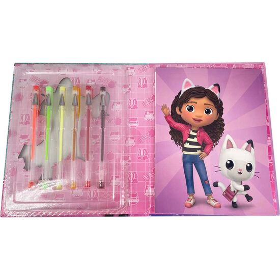 BLISTER CUADERNO + 6 BOLIGRAFOS GEL LA CASA DE MUÑECAS DE GABBY image 2