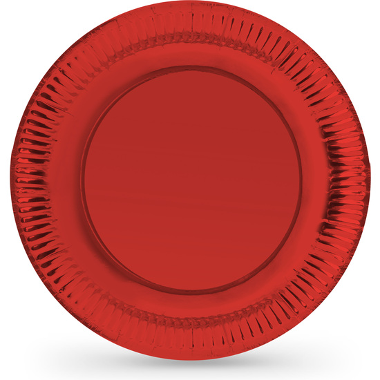 SET-10 PLATO CARTON ROJO  RED. 23CM ALGON image 0