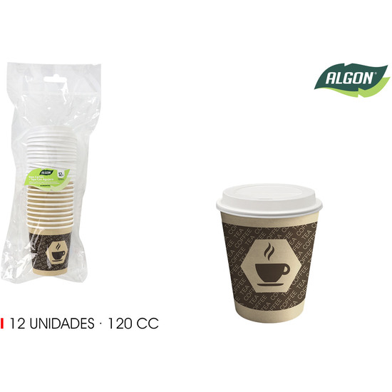 SET-12 VASO CART. CAFE C/T AGUJ 120 ALGON image 1
