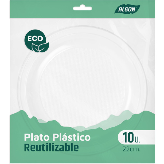 SET-10 PLATO RED.PLAST.ECONO. 22CM ALGON image 0