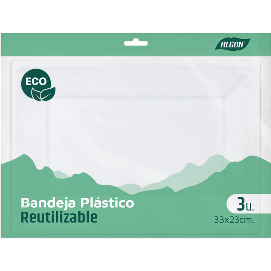 SET-3 BANDEJA RECT.PLAS.ECONO.33X23 ALGON image 0
