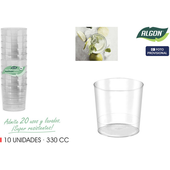 SET-10 VASO MOJITO 330CC PS ALGON image 0