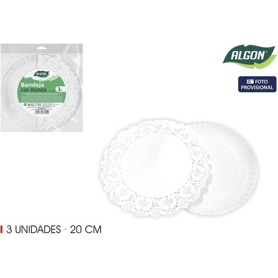 SET-3 BANDEJA RED. CON BLONDA 20CM ALGON image 0