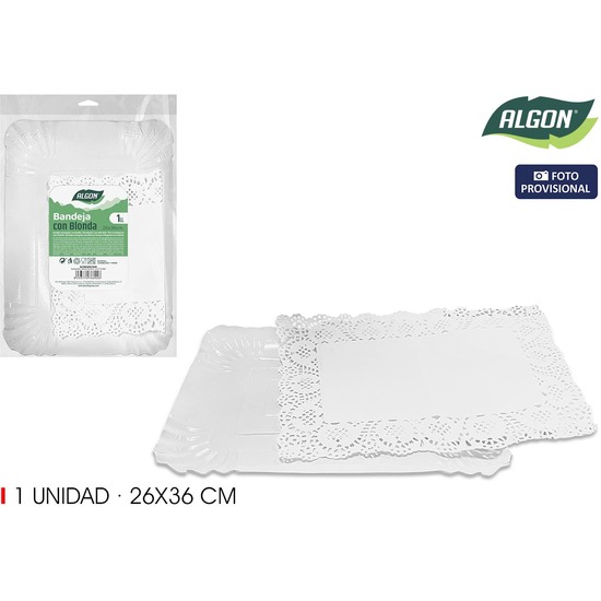 BANDEJA RECT. BLONDA 26X36CM ALGON image 0
