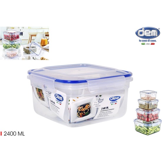 FIAMBRERA HERMET.CUAD.2400ML DEM image 2