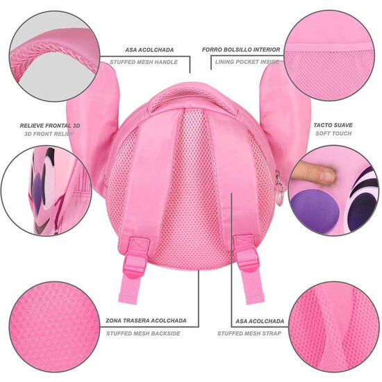 MOCHILA 3D EMOJI ANGEL STITCH DISNEY 22CM image 3