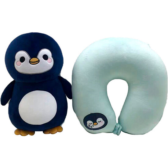 ALMOHADA VIAJE + PELUCHE SWAPSEAZZZ PINGUINO ADORAMALS image 0