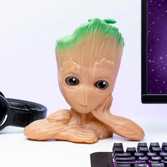 LAMPARA 3D GROOT GUARDIANES DE LA GALAXIA MARVEL 22CM SONIDO image 1