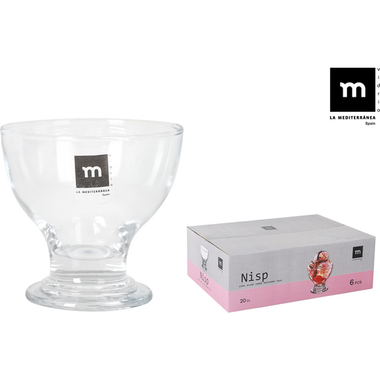 SET 6 COPAS HELADO 200CC NISP image 0
