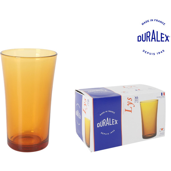 SET 6 VASOS ALTOS 28CL AMBER LYS image 0