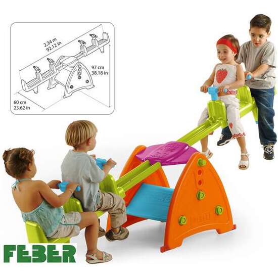 BALANCÍN SUBE Y BAJA SEE SAW 2X2 ¡PODRÁN JUGAR HASTA 4 NIÑOS! 60X234X97 CM image 3