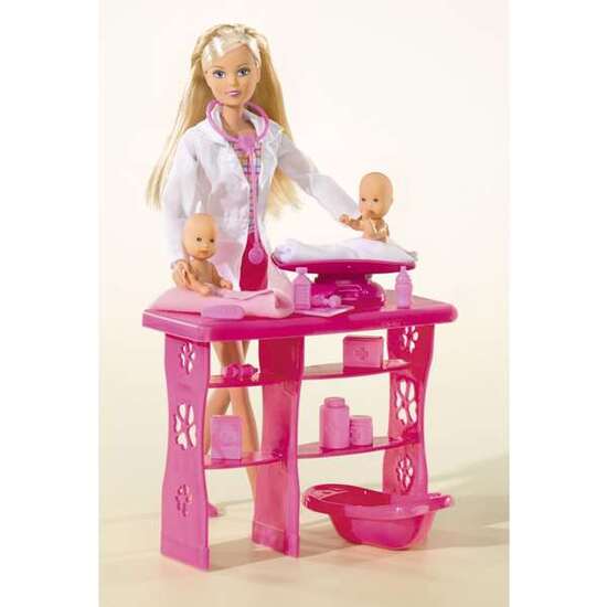 MUÑECA STEFFI LOVE 29 CM PEDIATRA CON 2 BEBES Y ACCESORIOS image 2