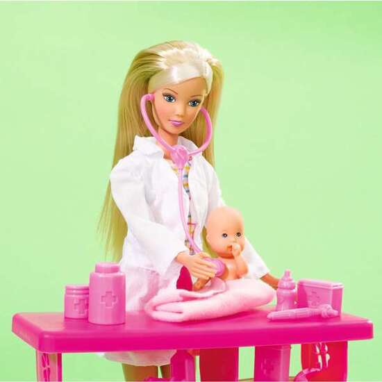 MUÑECA STEFFI LOVE 29 CM PEDIATRA CON 2 BEBES Y ACCESORIOS image 4