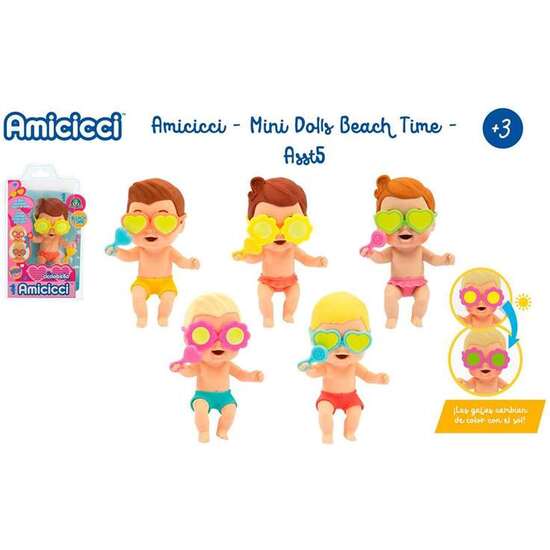 MUÑECO BEBE AMICICCI 11 CM BEACH TIME 5 MOD SDOS - MODELOS SURTIDOS image 4