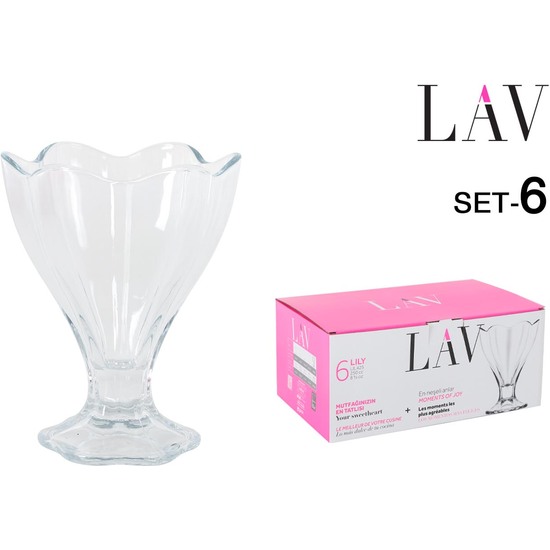 SET 6 COPAS HELADO 250CC LILY image 0