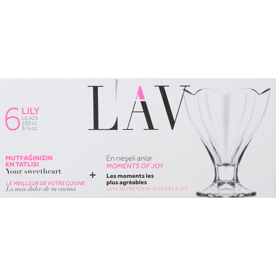 SET 6 COPAS HELADO 250CC LILY image 1