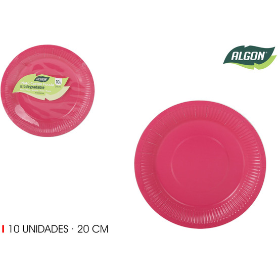 SET-10 PLATO CARTON FUCSIA SOJA 20C ALGON image 0